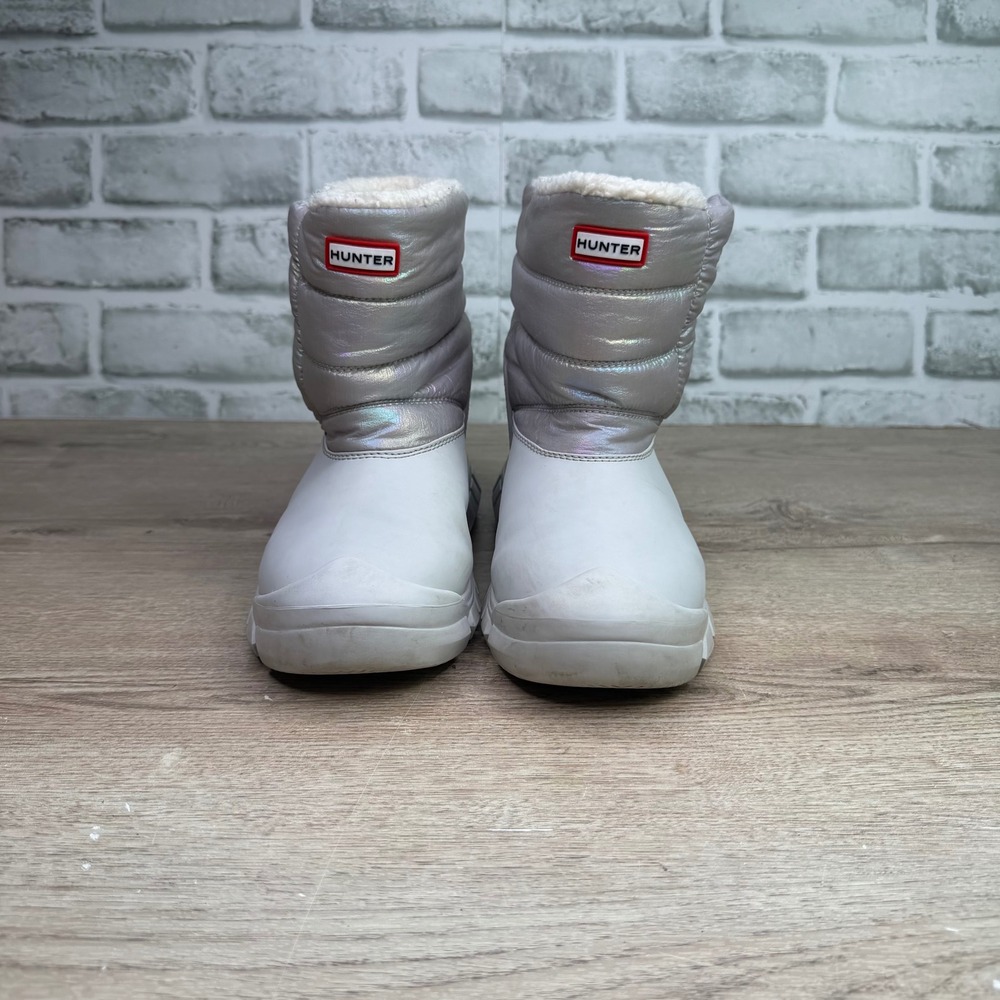 Hunter‎ Kids Intrepid Snow Boots Silver Iridescent US 2